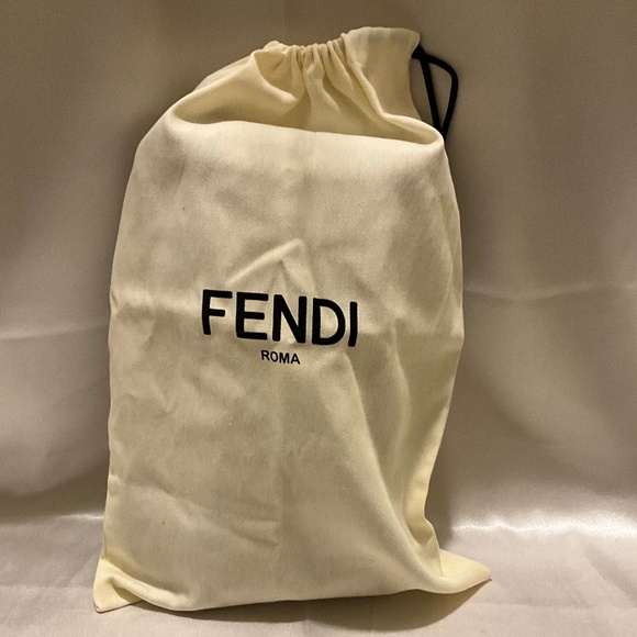 Fendi crossbody signature dark gray on black penguin stripe.  66-A2a - Picture 11 of 14